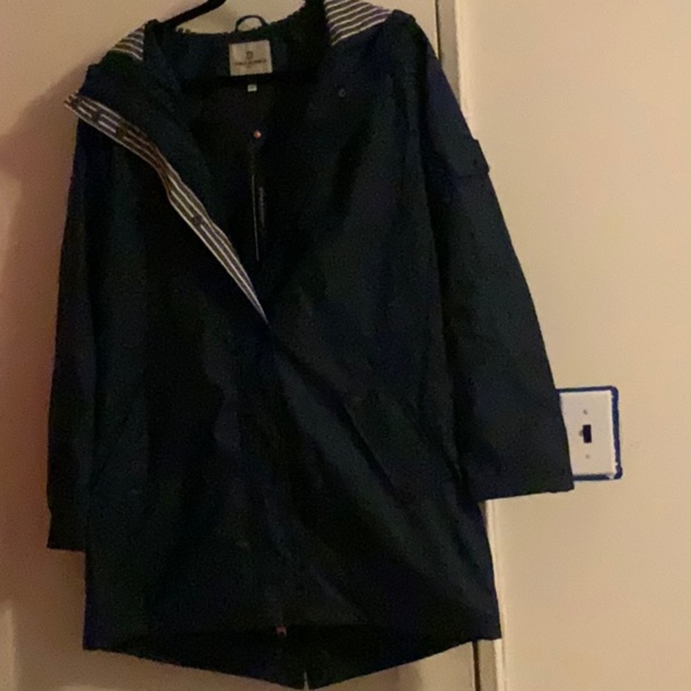 Rain coat dark blue water resistant size small